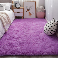 Tapis moderne de salon en peluche personnalisé, accessoire de grande zone, en peluche pour chambre à coucher, décoration personnalisé de couleur gris doux