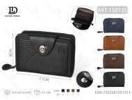 Porta Carte di Credito da Uomo a Bottone Singolo, 4 Pollici, in Pelle Sintetica Microfibra, Porta Biglietti da Visita - Product Image 1