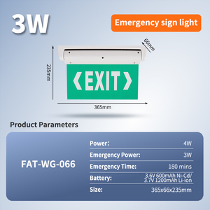 Vente en gros : Panneau de <span class=keywords><strong>sortie</strong></span> d'urgence LED personnalisé, vert et blanc, autonomie 3 heures, pour signalisation automobile - Product Image 3