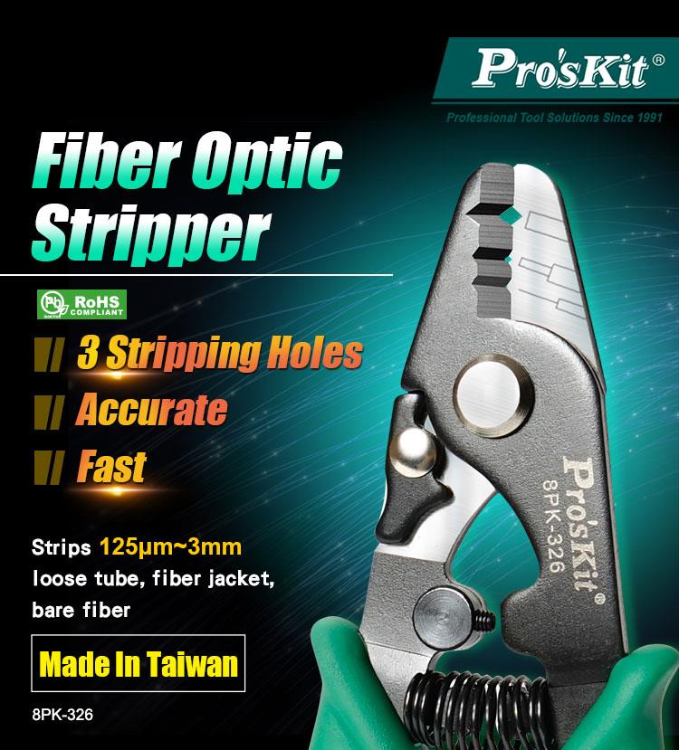 Pro'sKit® 光ファイバストリッパー 8PK-326  5個 Fiber Optical Stripper 8PK-326 - Fibramérica