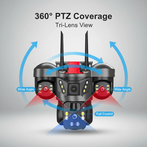 <span class=keywords><strong>Camera</strong></span> Wifi năng lượng mặt trời ngoài trời 12MP ba ống kính, phát hiện hình người, hỗ trợ thẻ SIM 4G, <span class=keywords><strong>camera</strong></span> an ninh năng lượng mặt trời 360 độ, tầm nhìn ban đêm - Product Image 3
