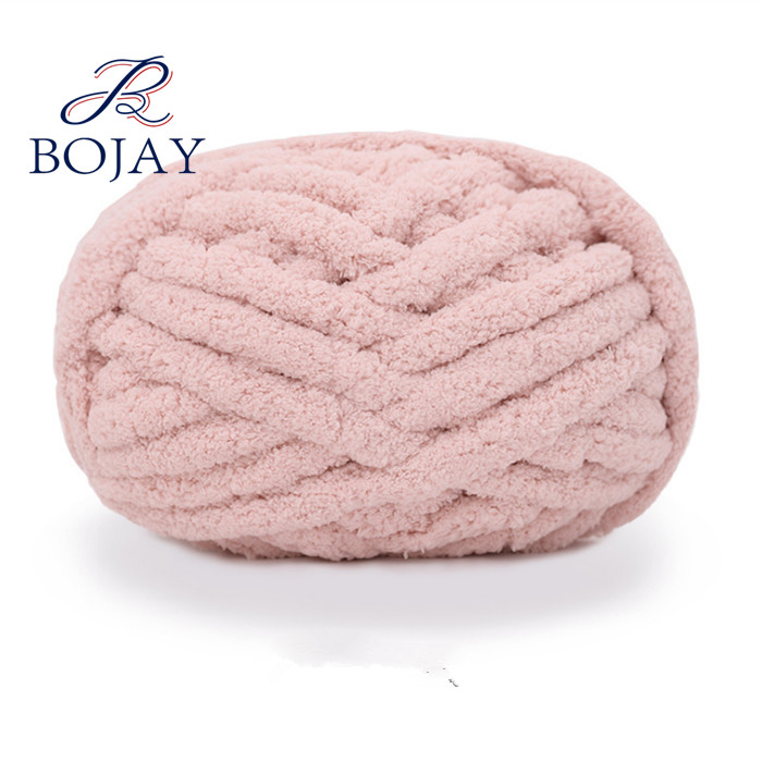 Bojay Điên Rồ ĐAN SỢI Crochet 100% Polyester Jumbo Sợi Nhung Dày Dệt Kim Bé Chăn Chunky Chenille Sợi