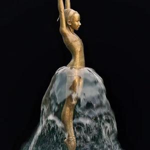 Lebendige Bronze-Brunnen-Skulptur mit Offsetdruck Kunden spezifische Designs für luxuriöse Außen-und Gewerbe räume - Product Image 5