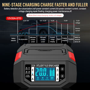 2025Nouveau produit Reconnaissance intelligente 12V 24V 20A Chargeur universel <span class=keywords><strong>de</strong></span> batterie Lifepo4 au plomb Chargeur <span class=keywords><strong>de</strong></span> batterie <span class=keywords><strong>de</strong></span> voiture <span class=keywords><strong>de</strong></span> <span class=keywords><strong>moto</strong></span> - Product Image 5
