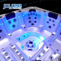 JOYEE US Balboa Garden Villa Bain à remous Spas Bain tourbillon Extérieur Grande baignoire Spa Massage Trempage Grande baignoire Spa avec jet d'air