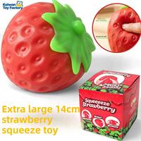 Jouet anti-stress en TPR en forme de fraise, design écologique lavable, impression offset, graphismes personnalisables
