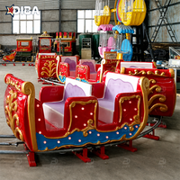 Train électrique de Noël pour enfants, manèges de divertissement sur rail avec Père Noël