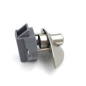 Cerradura de botón oculta sin llave de níquel cepillado con pestillo de empuje de media luna para muebles, caravanas, armarios y cajones, para uso exterior - Product Image 5