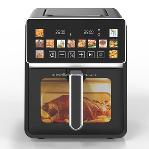 Freidora de Aire ANWELL <span class=keywords><strong>XL</strong></span> 8L, Horno de 2100W con Elementos de Calentamiento Duales, Calor Superior e Inferior, Panel Táctil a Color Grande, Fuente Directa de Fábrica Profesional - Product Image 4