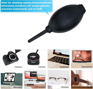 Souffleur d'air en silicone durable, compact et portable avec embout souple pour nettoyer la poussière des objectifs d'appareils photo reflex numériques, des capteurs et de l'électronique - Product Image 6
