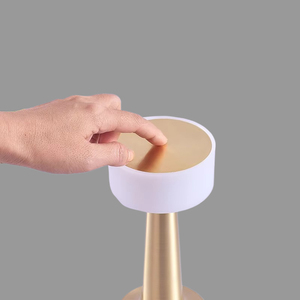 Expédition d'usine Led Rétro Or Lampe De Table Rechargeable Capteur Tactile Sans Fil Lampe De Bureau Pour Bar Restaurant Café Salon R - Product Image 3