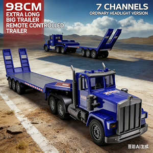 Camion de transport télécommandé DWI DOWELLIN, semi-<span class=keywords><strong>remorque</strong></span> d'ingénierie, 13 canaux, avec son et lumières, pour enfants - Product Image 3
