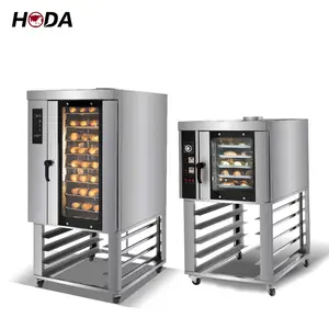 Cina Hot Air 10 5 Tray Industri Konveksi Oven Listrik dengan Uap Roti Komersial Konveksi Oven untuk Penjualan Kue Roti