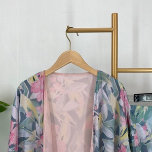 Premium Floral <b>Printed</b> Open Abaya with Matching Hijab - Lightweight Chiffon Muslim Dress for Daily & Special Occasions (1487) - Product Image 5