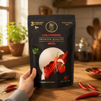 Sachet Doypack personnalisé imprimé avec fenêtre transparente et fermeture éclair pour l'emballage de poudres d'épices et d'herbes séchées, OEM ODM
