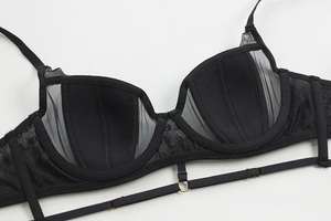 Conjunto de Lencería Sexy de Encaje Negro para Mujer, Venta al Por Mayor, de Alta Calidad, Conjunto de Dos Piezas, Sujetador y Bragas - Product Image 2