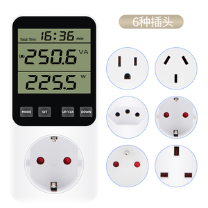 Neuer Digitaler Stromzähler mit LCD-Anzeige, Wattmeter-Steckdose zur Überwachung von Wattzahl und kWh-Verbrauch, EU/FR/US/UK/AU/BR-Stecker, Stromverbrauchsmesser - Product Image 4