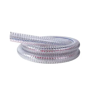 PVC spiral steel wire reinforced hose/pvc 1 inch water pipe plastic flexible hose price pvc hoses for vacuum cleaner