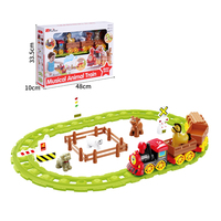Ensemble de train de dessin animé FiveStar avec rails, blocs de construction, lumières et musique, jouets éducatifs