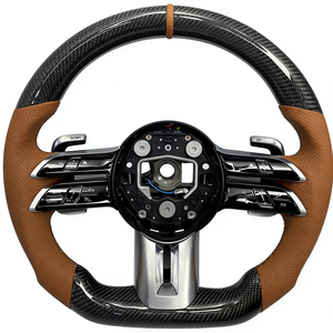 Volante LED de Fibra de Carbono Forjado Personalizado para Modelos <span class=keywords><strong>Mercedes</strong></span> <span class=keywords><strong>Benz</strong></span> W205 C300 E260 E300 GLA <span class=keywords><strong>43</strong></span> GT <span class=keywords><strong>AMG</strong></span> GLB GLC <span class=keywords><strong>SL</strong></span> - Product Image 5