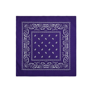 도매 힙합 사용자 정의 인쇄 로고 재활용 카우보이 클래식 스퀘어 페이즐리 반다나 스카프 - Product Image 5