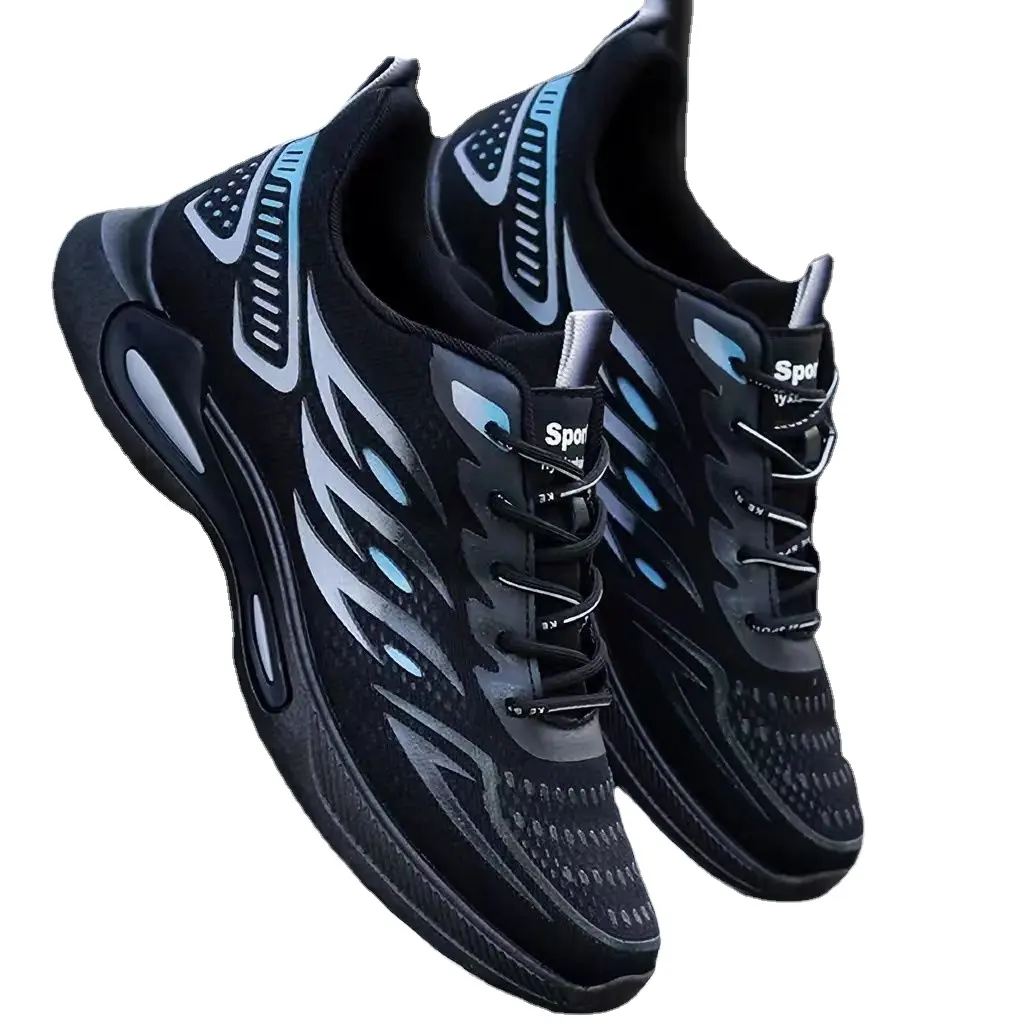 Sapatos masculinos novos estilo 2024 calçados indianos mais baratos conforto leve malha superior azul tênis masculino tênis de corrida esportivo