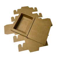 Boîte cadeau en carton avec tiroir coulissant, estampage à chaud sur papier kraft, logo en relief, papier couché personnalisé, pelliculage mat, éponge