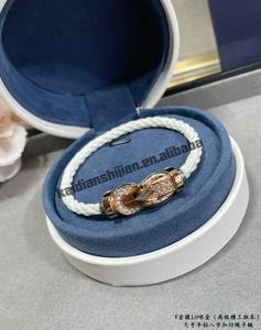 Fashionable Men Women Zircon Beaded Charm <b>Bracelet</b> Rose Gold <b>Red</b> Rope Gilded Horseshoe Buckle - Product Image 2