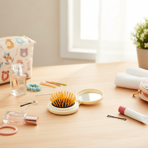 Character Folding <b>Round</b> Hairbrush - Product Image 3