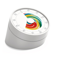 Minuteur visuel éducatif pour enfants pour l'apprentissage en classe, horloge de compte à rebours magnétique arc-en-ciel rotative pour les devoirs et l'aide aux études