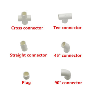 Ống Nối PVC Trắng 20/25/32Mm, Khớp Nối Ống Nước Nối Ngang Khuỷu Tay Thẳng 3 4 5 <span class=keywords><strong>6</strong></span> Cách - Product Image 3