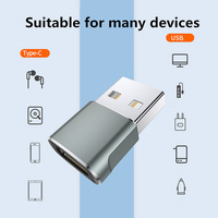 Adaptateur USB C femelle vers USB mâle en alliage d'aluminium Offre Spéciale Mini adaptateur Type C vers USB