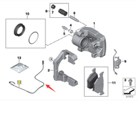Nouveau capteur de vitesse arrière pour BMWE70/E71/F15/F16, design noir, résistant aux hautes températures et à l'abrasion
