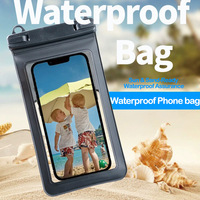 Pochette étanche transparente en PVC pour téléphone, sac étanche givré, accès tactile, avec sangle tour de cou/cuisse pour la natation, la pêche, la plongée, la plage et les loisirs