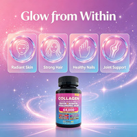 Capsules de collagène en peptides de types I, II, III, V, X et biotine pour les cheveux, la peau et les ongles des femmes, OEM, ODM, vente en gros, marque privée