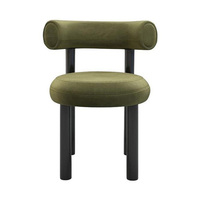 Chaises de salle à manger modernes en métal pour événements, restaurants et bars, ensemble de 4 chaises, chaise de salle à manger nordique en velours vert olive pour la maison