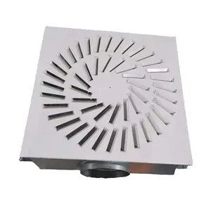 Hvac Airconditioning Duct Plafond Vent Vierkante Swirl Diffuser Met 36 Schoepen Plastic Verstelbare Bladen