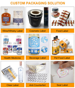 Quảng trường không thấm nước tại chỗ UV bia nước trái cây chai bao bì in ấn Maker tự dính nhiều lớp cá nhân nhãn với logo - Product Image 3