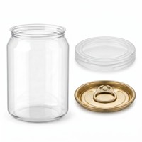 Boîtes en PET transparentes avec couvercle facile à ouvrir pour l'emballage de boissons, de sodas, de lait, de jus, de thé