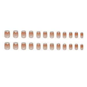 Milk White 3D Flash French Manicure Set 24 piezas <span class=keywords><strong>Elegant</strong></span> Girls' All-Match Extraíble Wearable <span class=keywords><strong>Nails</strong></span> Venta caliente <span class=keywords><strong>Art</strong></span> Stickers Calcomanías - Product Image 5