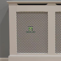 Cache-radiateur en MDF blanc laqué de qualité supérieure OEM/ODM pour marques de décoration intérieure européennes et américaines, meuble de radiateur moderne de taille moyenne