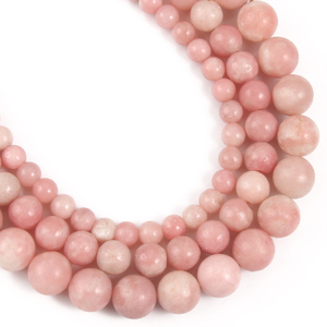 Perles rondes en <span class=keywords><strong>opale</strong></span> <span class=keywords><strong>rose</strong></span> lisse de 6/8/10mm pour la fabrication de bracelets de bijoux à bricoler soi-même vente en gros - Product Image 3