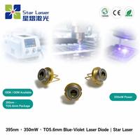 Diode laser bleu-violet SHARP GH0393AA2G 395nm 300mW TO5.6mm LD pour traitement médical, industriel et polymérisation UV