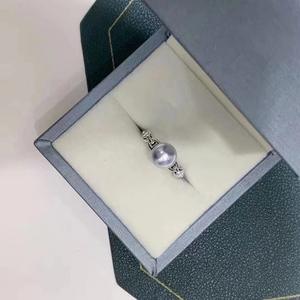 Bague en perle d'<span class=keywords><strong>Akoya</strong></span> de conception de joaillerie de mode, or 18 carats, inspirée de l'eau de mer japonaise, perle d'<span class=keywords><strong>Akoya</strong></span> blanche, bague ouverte pour mariage, cadeau de fête - Product Image 3