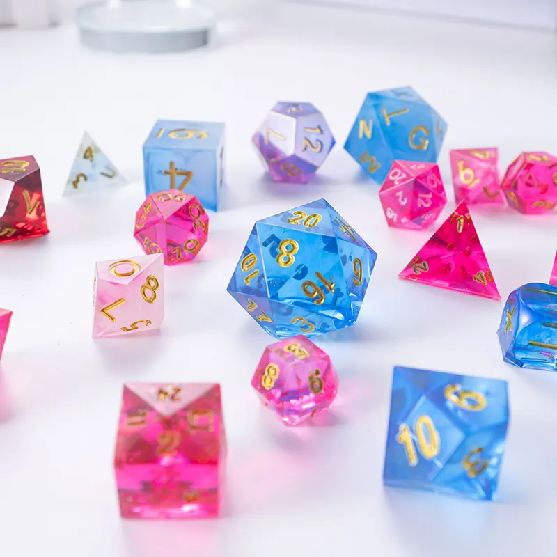 19 Styles Silicone Resin Casting Resin Dice Molds Polyhedral Game Dice Molds Multi-spec Digital Letter 3D Silicone Molds/
