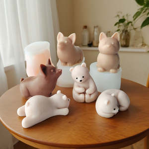 Molde de Silicona 3D de Oso Polar <span class=keywords><strong>para</strong></span> Hacer Velas, Resina Aromática, Decoración de Pasteles de Chocolate - Product Image 1