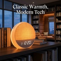 Intelligentes Aufwachlicht mit Weißem Rauschen Geräuschmaschine Automatisch Dimmbares Display Tisch-Wecker für Kinderzimmer-Dekoration