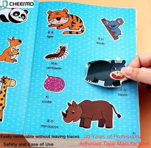 CHEERMO Autocollants en acrylique découpés pour <span class=keywords><strong>livre</strong></span> éducatif réutilisable pour enfants, en papier couché écologique 80g, épaisseur 81um, pour le bricolage - Product Image 5
