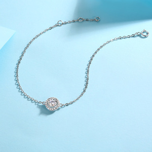 0.5 Carat High Quality Silver 925 Sterling <b>Adjustable</b> <b>Bracelet</b> Fine Jewelry Moissanite Women <b>Bracelet</b> Gifts 18k Gold Plated - Product Image 4