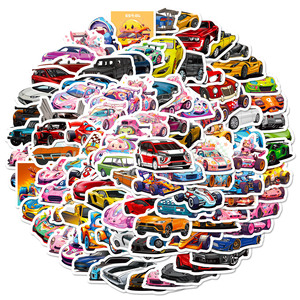 100 Calcomanías Divertidas y Lindas de Autos de Carreras de Dibujos Animados para Niños, Regalo, Hoja de Calcomanías <span class=keywords><strong>JDM</strong></span> de Moda - Product Image 2
